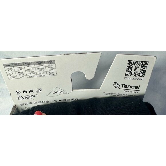 Calzedonia Cashmere Maternity Tights Black Opaque Full Toe size Medium - Picture 4 of 5